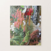 Kleurrijke Japanse Tuin Scène Landschap Legpuzzel (Verticaal)