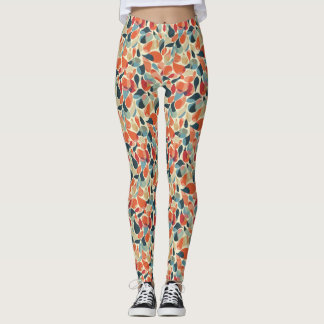 Kleurrijke jaren 80-geïnspireerde Teardrop Pattern Leggings
