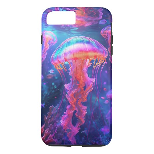 Kleurrijke Jellyfish Phone Case (Achterkant)