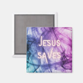 Kleurrijke Jezus redt Magneet (Voorkant / Achterkant)