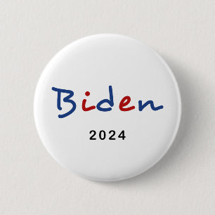 Kleurrijke Joe Biden 2024 Script Tekst Ronde Button 5,7 Cm