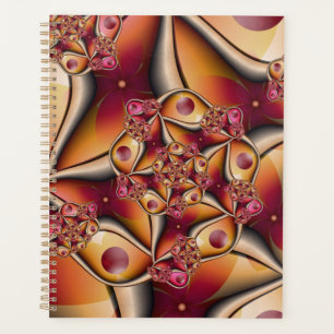 Kleurrijke Joy Abstract Rood Oranje Fantasie Fract Planner