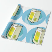 Kleurrijke Juice Carton Modern Minimal Cadeaupapier (Uitgerold)