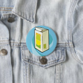 Kleurrijke Juice Carton Modern Minimal Ronde Button 7,6 Cm (In situ)