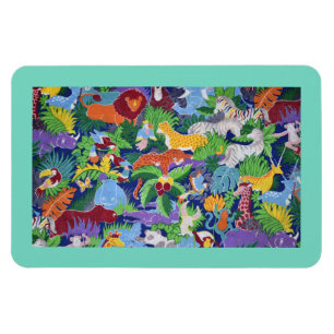 Kleurrijke Jungle Dieren Magneet
