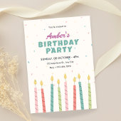 Kleurrijke kaars verjaardagsfeestje kaart
