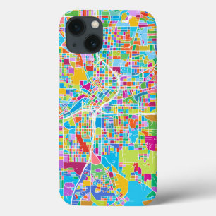 Kleurrijke kaart van Atlanta iPhone 13 Hoesje