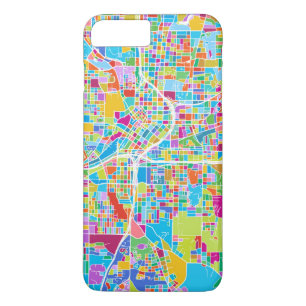 Kleurrijke kaart van Atlanta iPhone 8 Plus / 7 Plus Hoesje