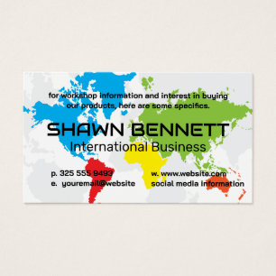 Kleurrijke kaart van de wereld