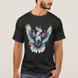 Kleurrijke kaketoe papegaai vogel liefhebber vogel t-shirt