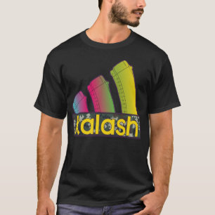 Kleurrijke Kalash drie AK aanvalsgeweren magazines T-shirt
