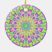 Kleurrijke Kaleidoscoop 05 Keramisch Ornament (Achterkant)