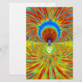 Kleurrijke Kaleidoscope Art Print Briefpapier (Voorkant / Achterkant)