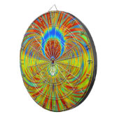 Kleurrijke Kaleidoscope Art Print Dartbord (Voorkant Rechts)