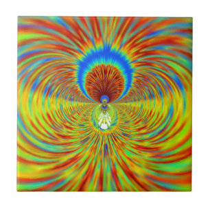 Kleurrijke Kaleidoscope Art Print Tegeltje