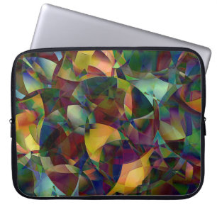 Kleurrijke, Kaleidoscopische Abstracte Kunst Laptop Sleeve