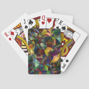 Kleurrijke, Kaleidoscopische Abstracte Kunst Speelkaarten