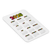 Kleurrijke kalender 2025 magneet (Rechterzijde)