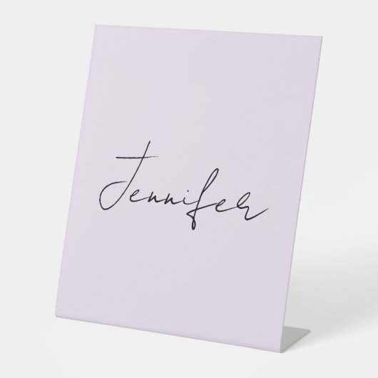 Kleurrijke kalligrafie Elegant Eenvoudig Gewone Na Reclamebord Met Voetstuk (Voorkant)
