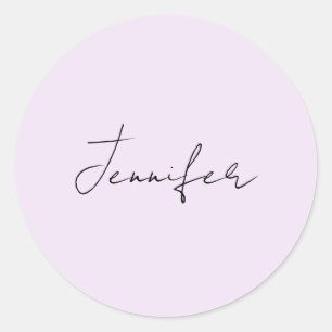 Kleurrijke kalligrafie Elegant Eenvoudig Gewone Na Ronde Sticker