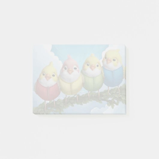 Kleurrijke kanaries post-it® notes (Voorkant)