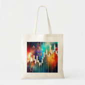 Kleurrijke kandelaar grafiek abstract schilderen tote bag (Voorkant)