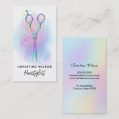 Kleurrijke kapper schaar visitekaartje (Voorkant / Achterkant)