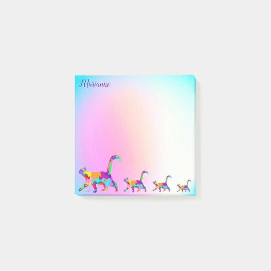 Kleurrijke kat Abstract art modern, persoonlijk Post-it® Notes (Voorkant)