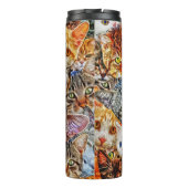 Kleurrijke kat collage thermosbeker (Achterkant)