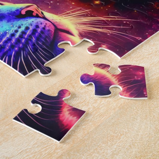 Kleurrijke Kat Jigsaw Puzzle Legpuzzel (Zijkant)