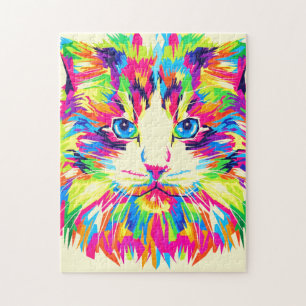 Kleurrijke Kat Jigsaw Puzzle Legpuzzel