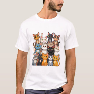 Kleurrijke Katten Collectie – Schattigee en speels T-shirt