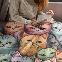 Kleurrijke katten grillige doedel