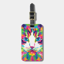 Kleurrijke katten kunst esthetische kat Afbeelding