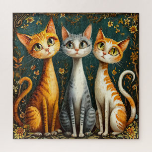 Kleurrijke Katten Trio Cadeau Voor Kattenliefhebbe Legpuzzel