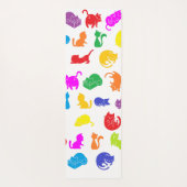 Kleurrijke katten van Blackburn Ink Yogamat (Achterkant)