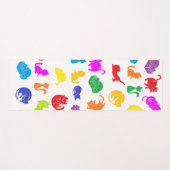 Kleurrijke katten van Blackburn Ink Yogamat (Voorkant (horizontaal))