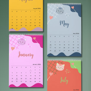 Kleurrijke Kattenkalender 2026 Kalender