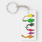 Kleurrijke kattenpeuken sleutelhanger (Voorkant)