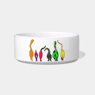 Kleurrijke kattenpeuken voerbakje