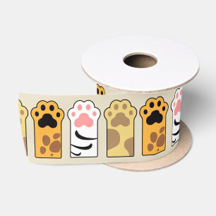 Kleurrijke kattenpoten lint