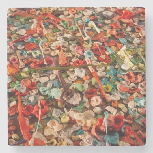 Kleurrijke kauwgom stenen onderzetter (Voorkant)