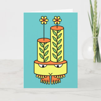 Kleurrijke kawaii cartoon karakter wenskaarten kaart