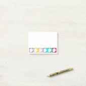Kleurrijke Kawaii Little Ghosts Post-it® Notes (Op bureau)