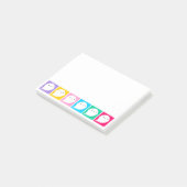 Kleurrijke Kawaii Little Ghosts Post-it® Notes (Schuin)