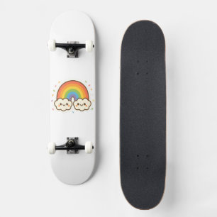 Kleurrijke Kawaii Rainbow Pride Skateboard