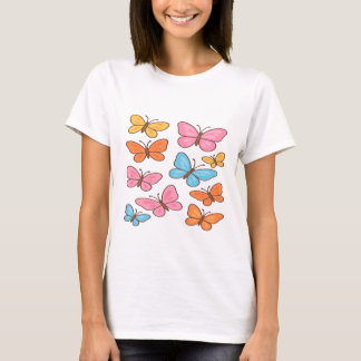 Kleurrijke Kawaii-vlinders - Schattige pastelpatro T-shirt