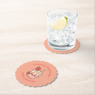 Kleurrijke Kawaii Zoete yoghurt Smoothies fruit Sa Kartonnen Onderzetters