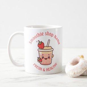 Kleurrijke Kawaii Zoete yoghurt Smoothies fruit Sa Koffiemok