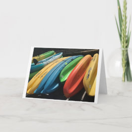 "Kleurrijke Kayaks" Foto Wenskaart Kaart